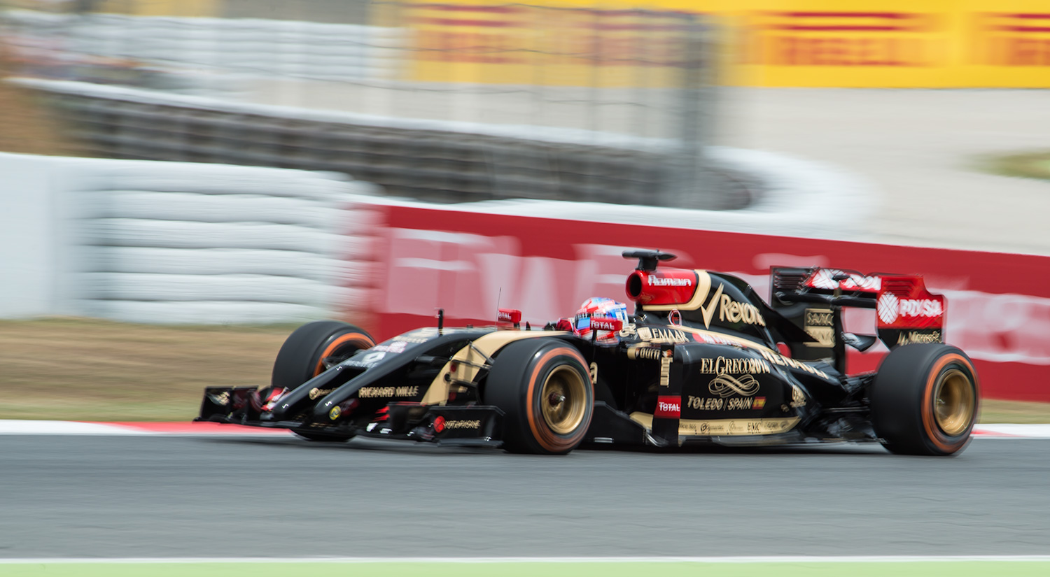 Romain Grosjean - Lotus,  Circuit de Catalunya, Barcelona, Spain, 2014
