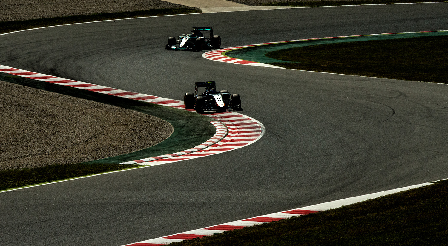 Sergio Pérez - Force India & Nico Rosberg - Mercedes,  Circuit de Catalunya, Barcelona, Spain, 2015