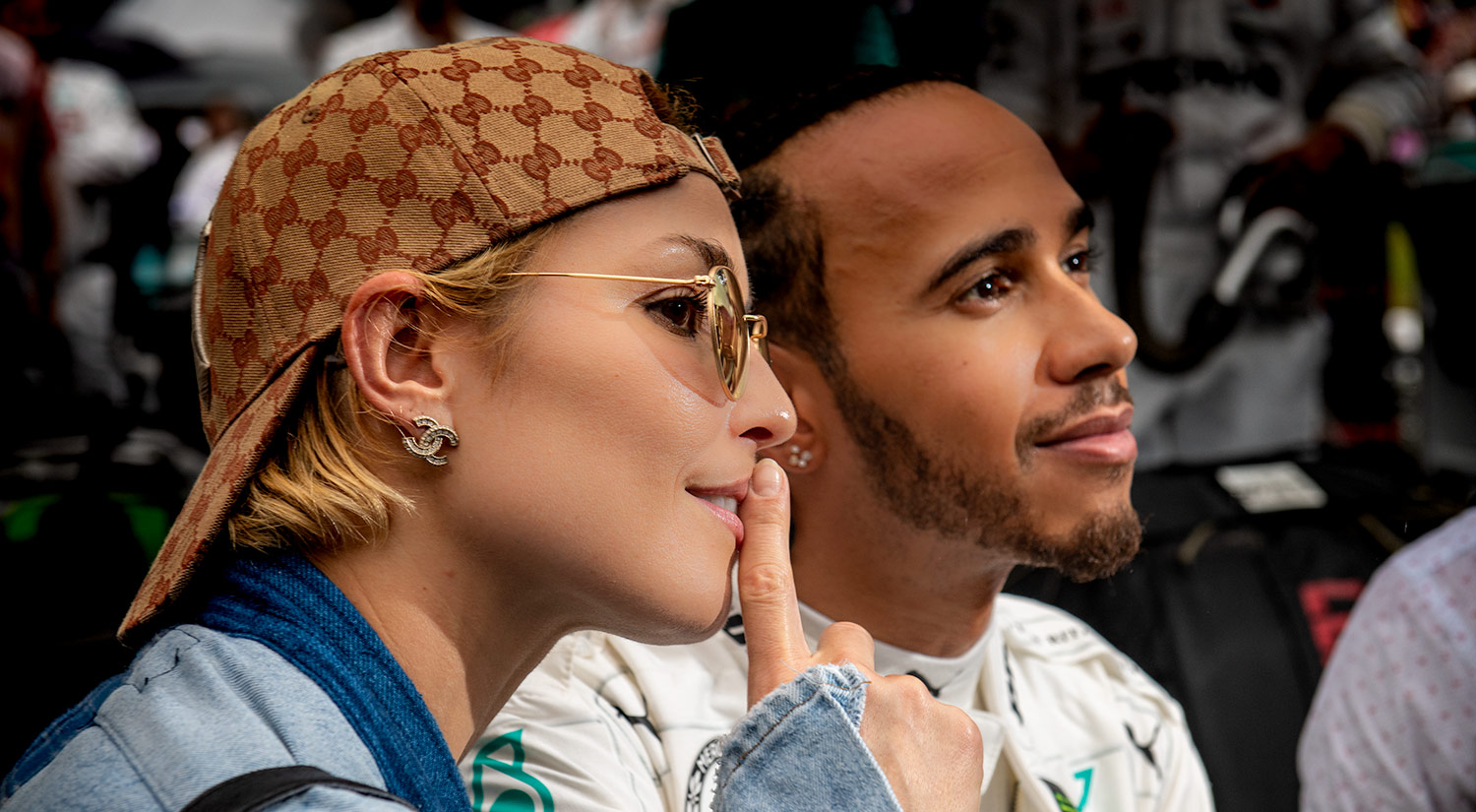 Noomi Rapace & Lewis Hamilton, German Grand Prix,  2019