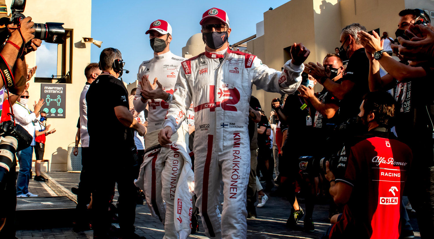 Kimi Raikkonen & Antonio Giovinazzi - Alfa Romeo Racing, Yas Marina Circuit, 2021