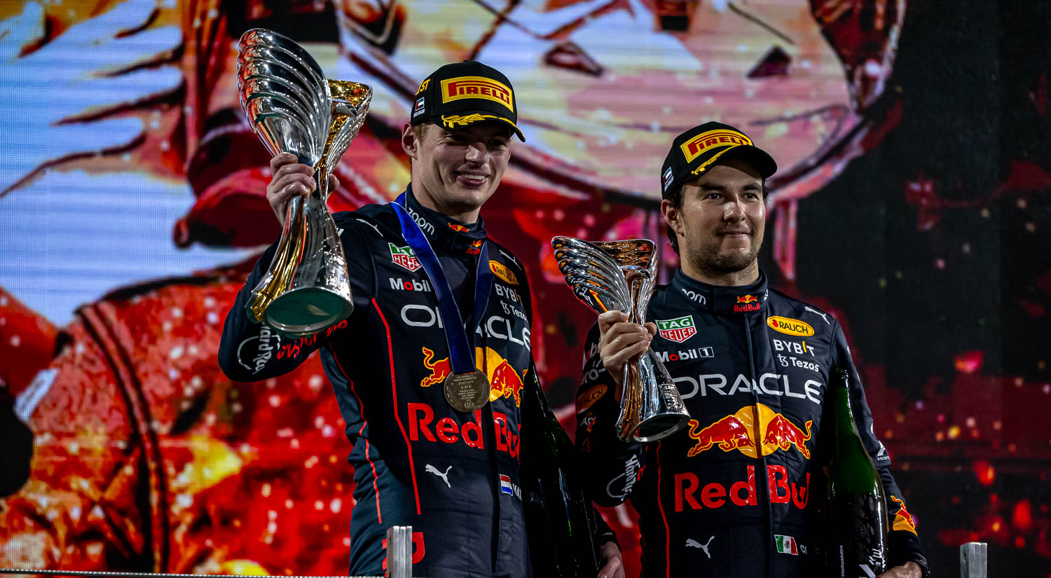 Max Verstappen and Sergio Perez, Yas Marina, 2022