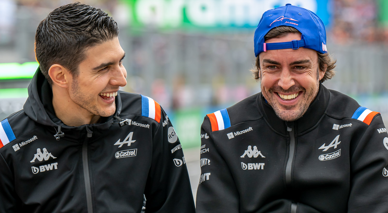 Esteban Ocon and Fernando Alonso, Hungaroring, 2022