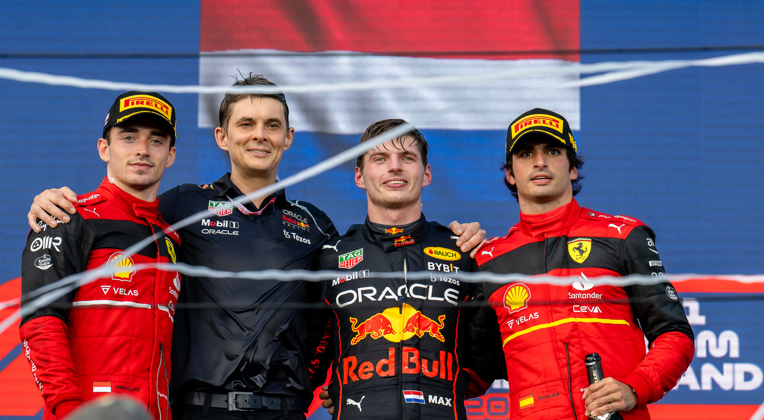 Max Verstappen and Charles Leclerc and Carlos Sainz Jr, Miami International Autodrome, 2022
