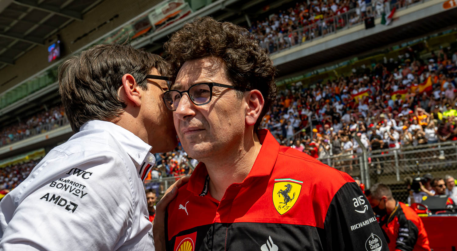 Toto Wolff and Mattia Binotto, Circuit de Barcelona-Catalunya, 2022